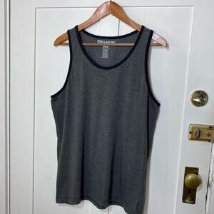 Billabong Tailored Tank Gray Black Piping Premium 50-50 Summer Top L